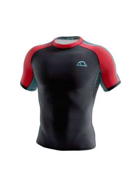 MANTO STRIPE 2 RASHGUARD - BLACk/RED